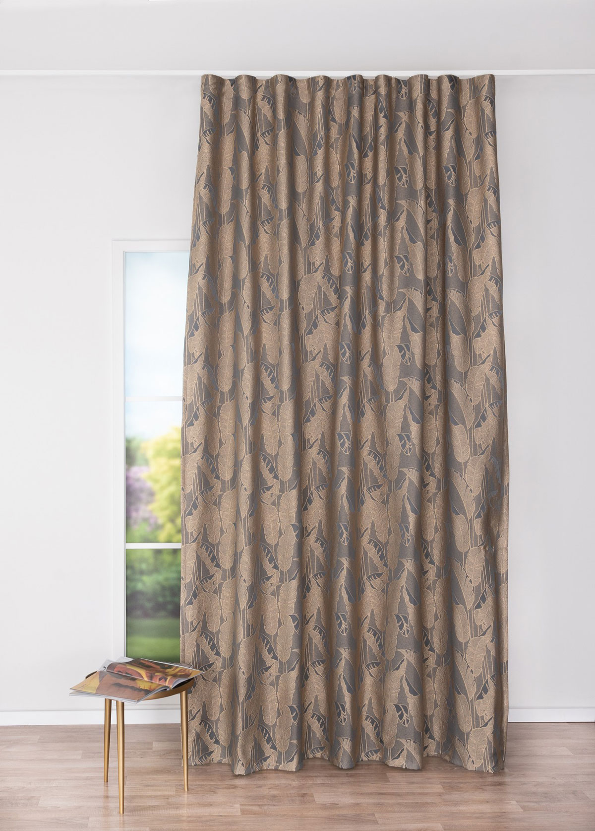 guyana brown print curtain