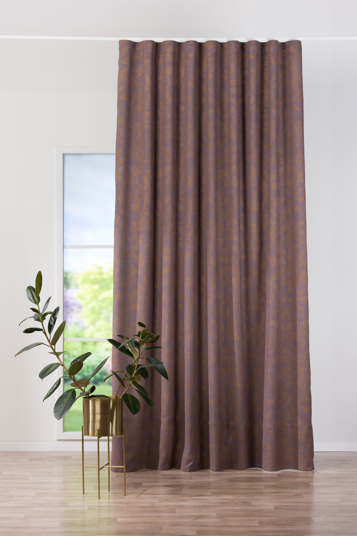 lagos brown print curtain
