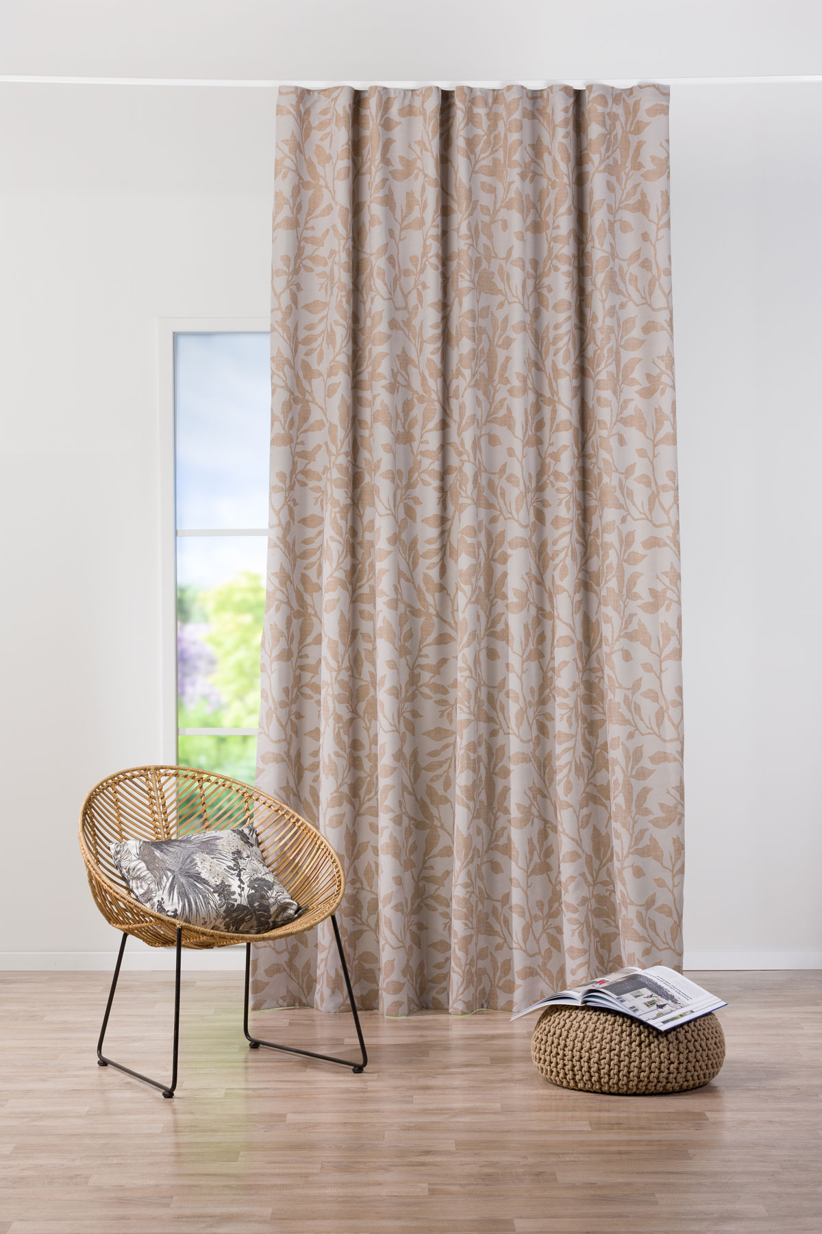 lagos beige print curtai