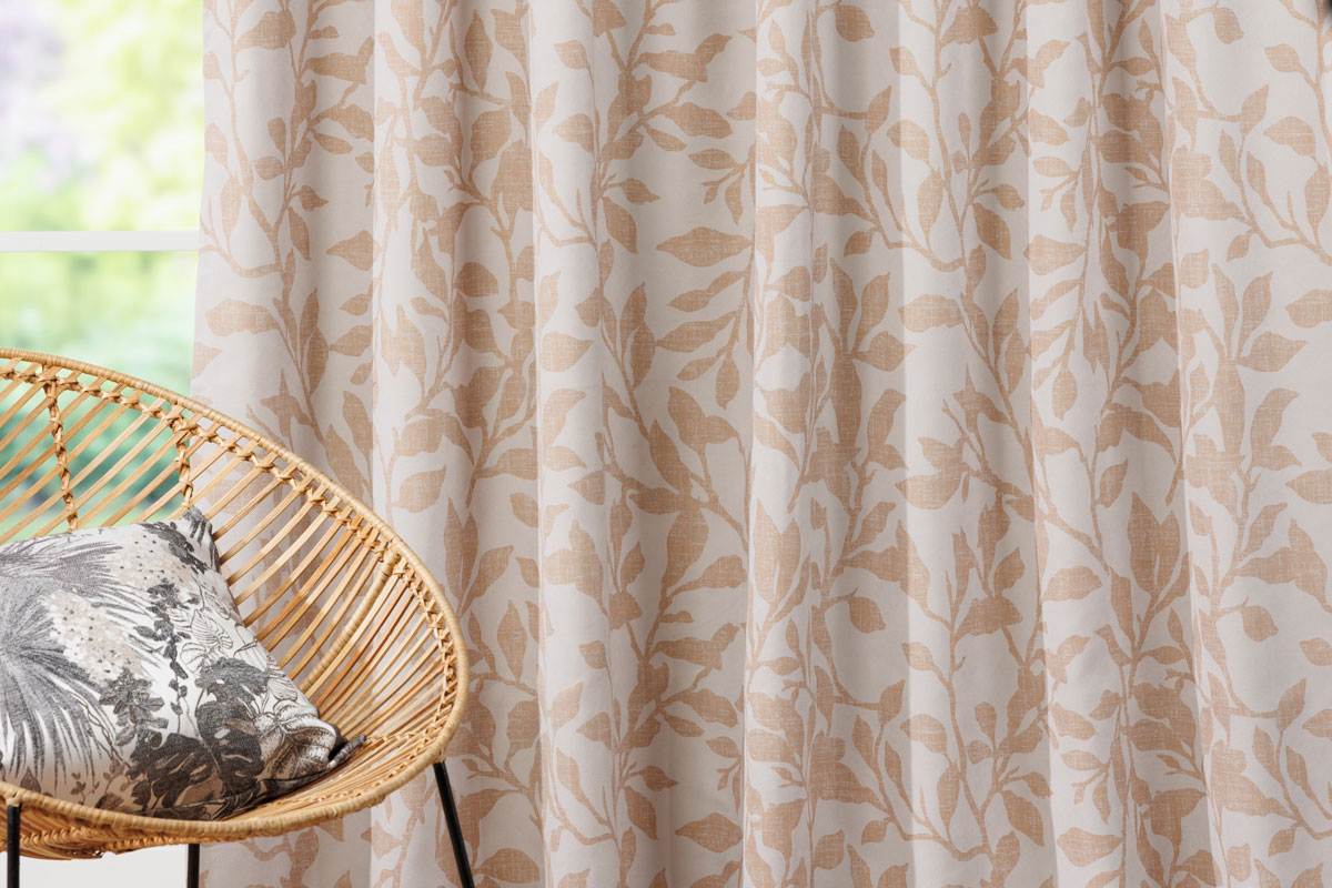 lagos beige print curtai