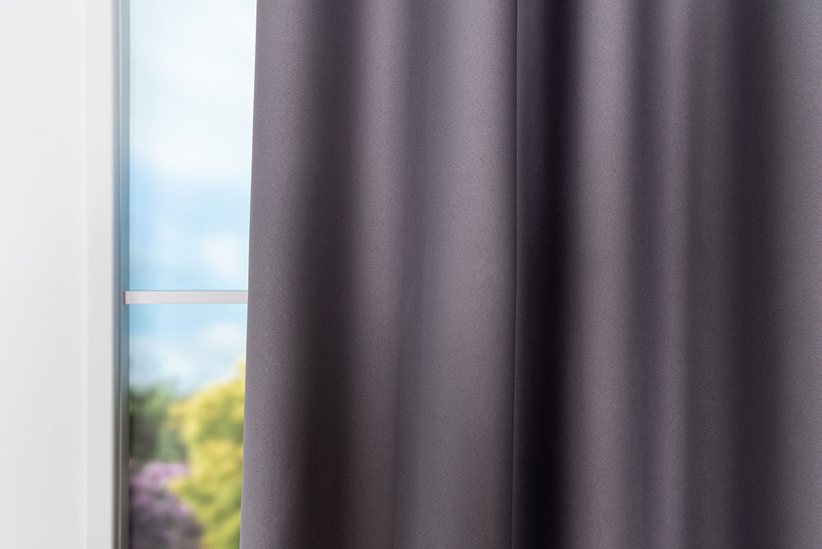 sydney grey print curtain