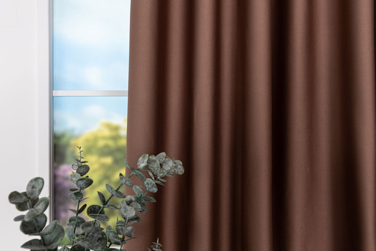 sydney brown print curtain