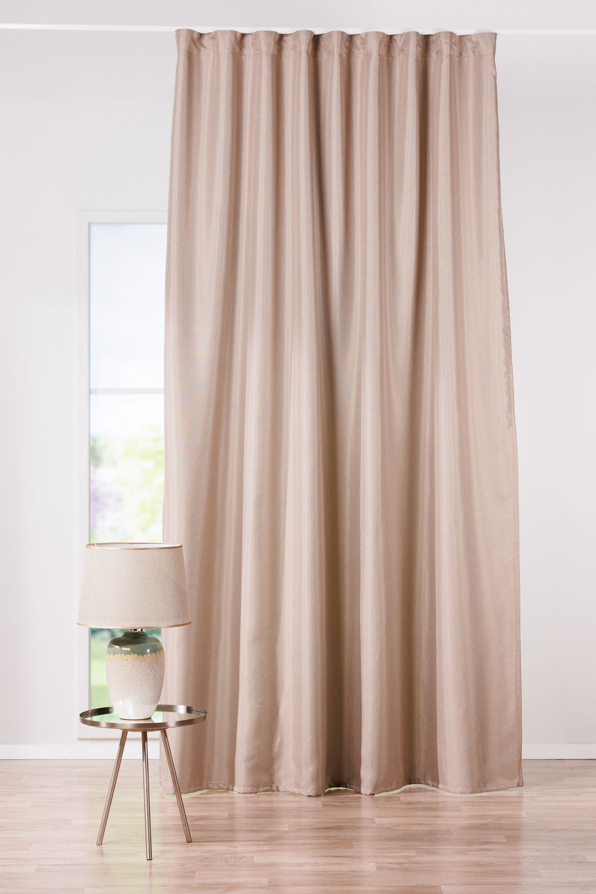 minos beige print curtain