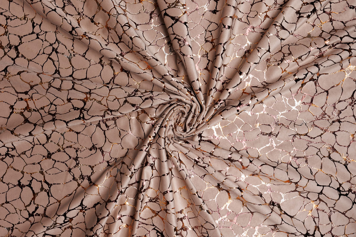 roca beige print curtain