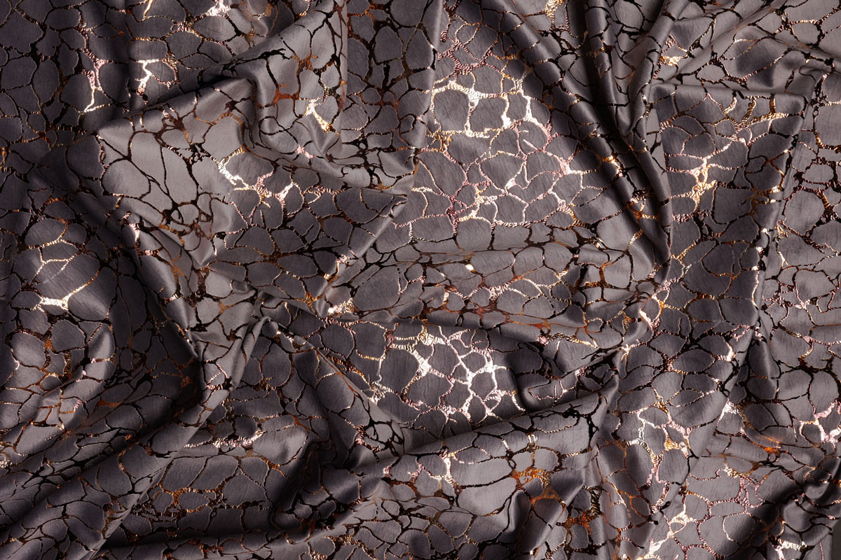 roca grey print curtain