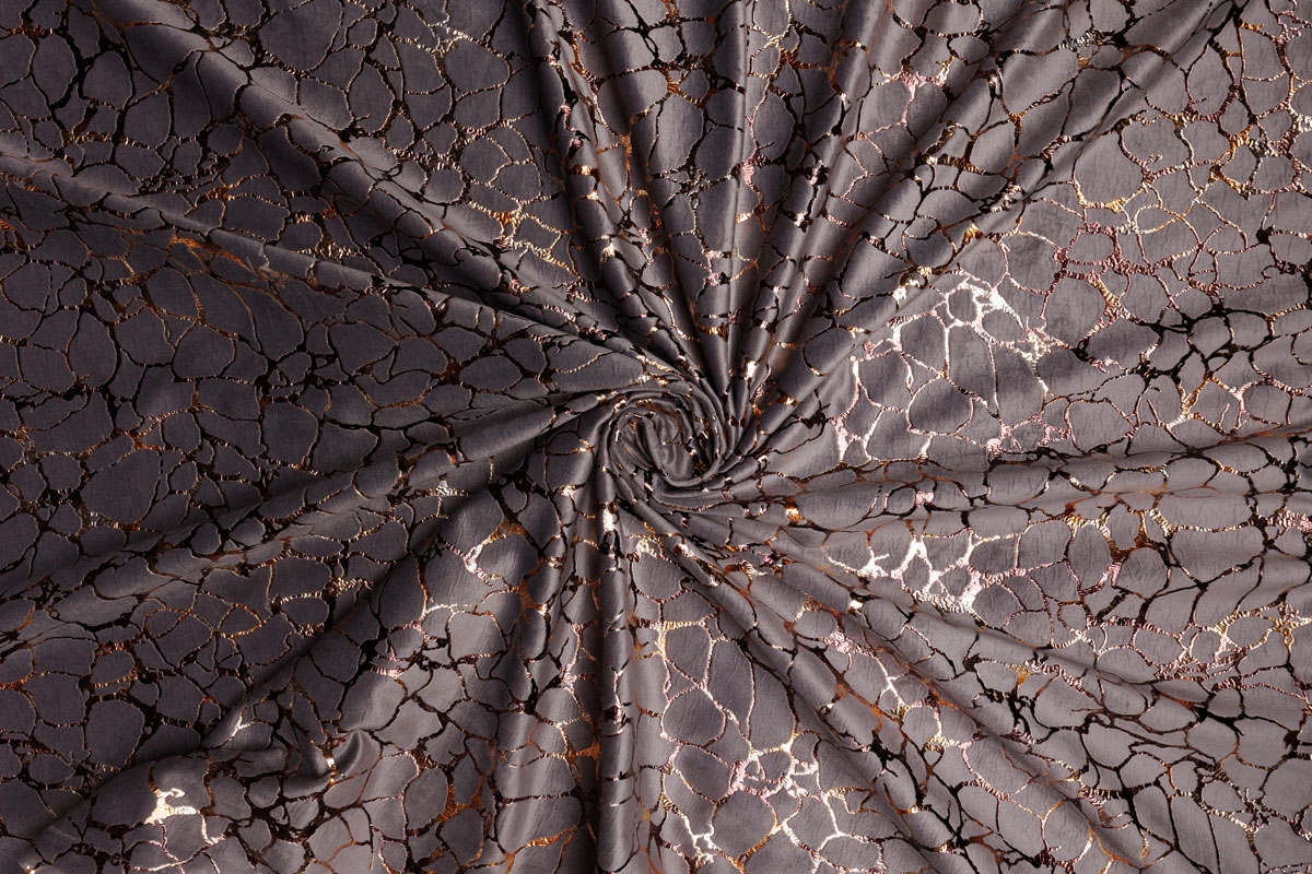 roca grey print curtain