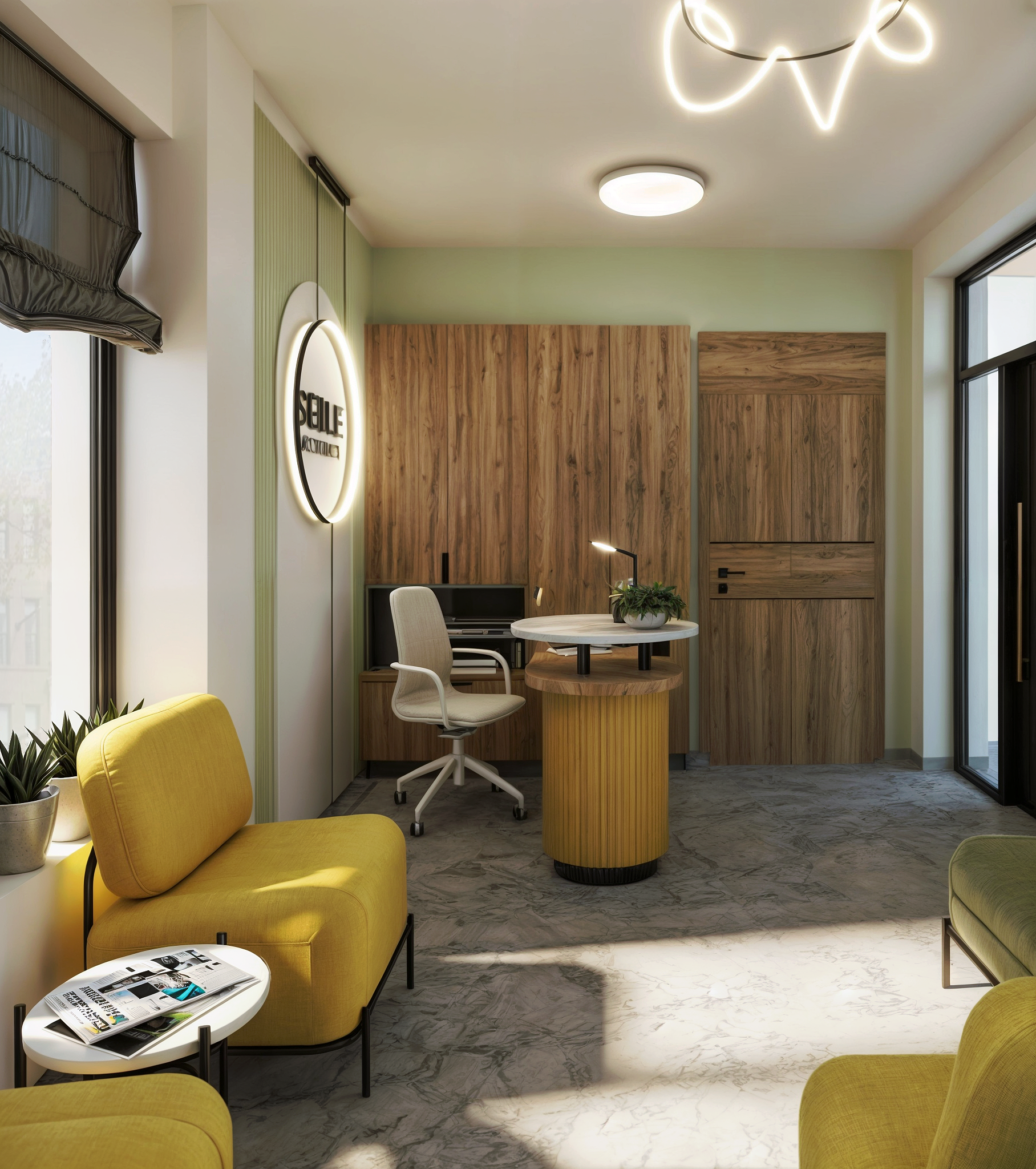 General view of Dental practice reception area
